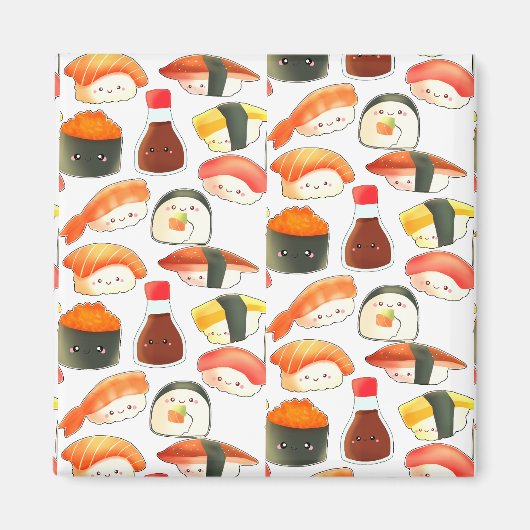 Schattig Sushi Magneet (Voorkant)