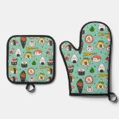 Schattig Sushi Ovenwant & Pannenlap Set (Voorkant)