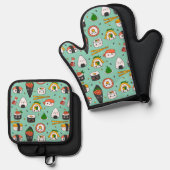 Schattig Sushi Ovenwant & Pannenlap Set (Voorkant / Achterkant)