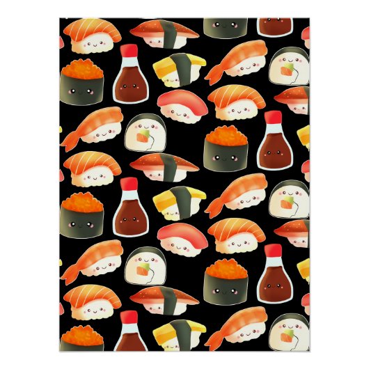 Schattig Sushi Perfect Poster (Voorkant)