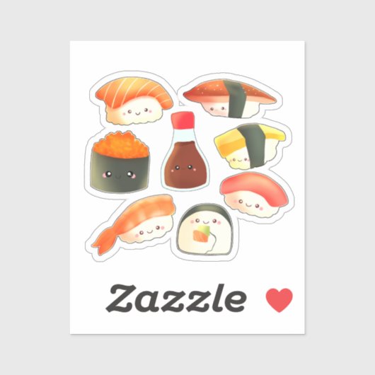 Schattig Sushi Sticker (Vel)