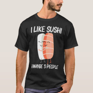 Schattig Sushi Voor Mannen Vrouwen Japans Eten Voe T-shirt