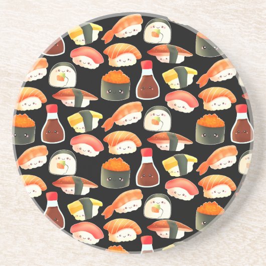 Schattig Sushi Zandsteen Onderzetter (Voorkant)