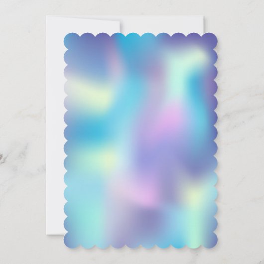 Schattig Swan Crown Holographic Baby shower Kaart (Achterkant)