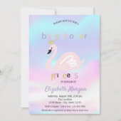 Schattig Swan Holographic Baby shower Kaart (Voorkant)