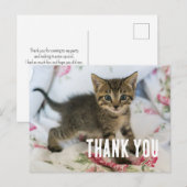 Schattig tabby katje dat verrast kijkt Dank je Briefkaart (Voorkant / Achterkant)