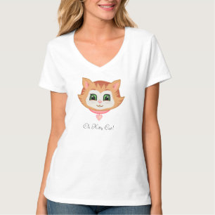 Schattig tabby katje en kalligrafie t-shirt