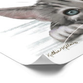 Schattig tabby katje rustende cartoon poster (Hoek)