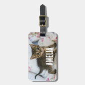 Schattig Tabby kitten kijken verrast Bagagelabel (Voorkant verticaal)