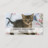 Schattig Tabby kitten kijken verrast Visitekaartje (Voorkant)