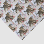 Schattig Tabby kitten op zoek verrast patroon Tissuepapier (Detail)