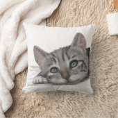 Schattig tabby poesje rustend cartoon kussen (Deken)