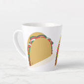Schattig Taco Dinsdag Ontwerp Latte Mok (Linkerhoek)