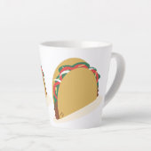 Schattig Taco Dinsdag Ontwerp Latte Mok (Rechterhoek)