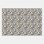 Schattig Tan Voetbal sportpatroon Inpakpapier Vel (Voorkant 3)