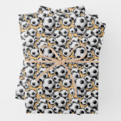 Schattig Tan Voetbal sportpatroon Inpakpapier Vel (In situ)