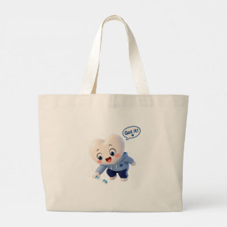 Schattig Tand Karakter "Heb het!" Tandhygiënist To Grote Tote Bag