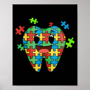 Schattig Tand Puzzel Tandheelkundige istant Tandar Poster