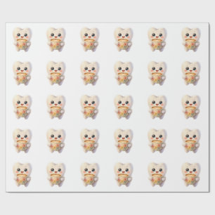 Schattig Tandheelkundig Koffieliefhebber Kawaii Ka Cadeaupapier