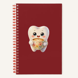 Schattig Tandheelkundig Koffieliefhebber Kawaii Ka Notitieboek