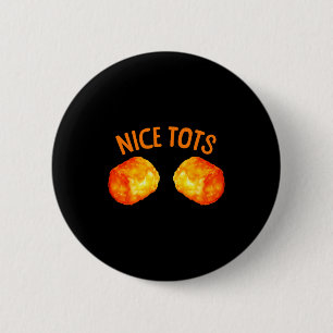 Schattig Tater Tots-ontwerp voor mannen vrouwen ki Ronde Button 5,7 Cm