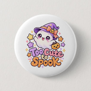 Schattig Te Schattig om Geest Halloween Knop Ronde Button 5,7 Cm