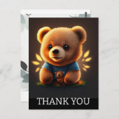 Schattig Teddie Beer dank u Briefkaart (Voorkant / Achterkant)