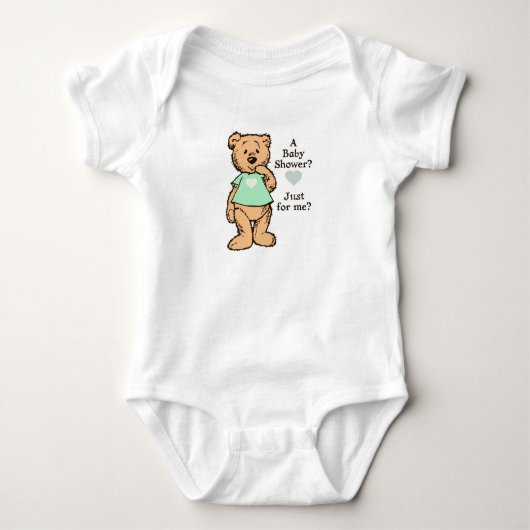 Schattig Teddy Baby shower Romper (Voorkant)