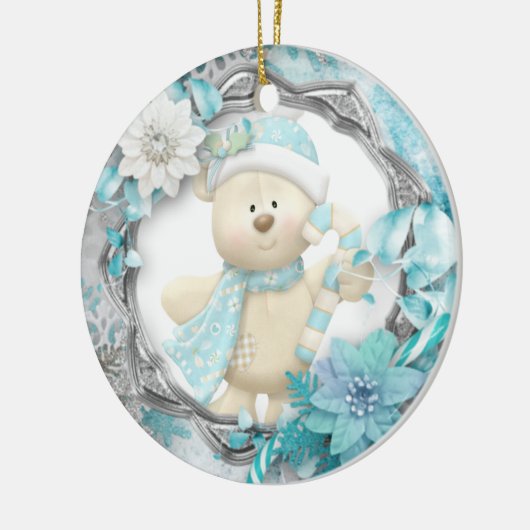 Schattig Teddy Bear Ceramic Ornament (Links)