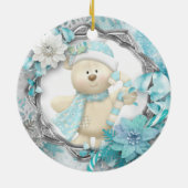 Schattig Teddy Bear Ceramic Ornament (Achterkant)