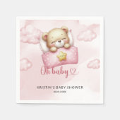 Schattig teddybeer Baby shower Servet (Voorkant)