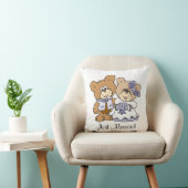 schattig teddybeer bruiloft kussen (Stoel)