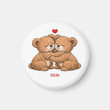 Schattig Teddybeer Koppel Verliefd – Geborduurde S