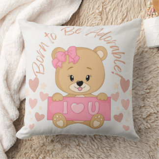 Schattig teddybeer kussen voor baby meisjes