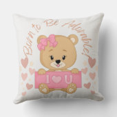 Schattig teddybeer kussen voor baby meisjes (Achterkant)