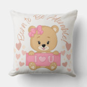 Schattig teddybeer kussen voor baby meisjes (Voorkant)