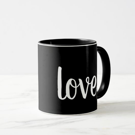 schattig teken LOVE. script | Mok (Voorkant rechts)