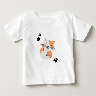 Schattig Tekenfilm Kat Baby T-shirt