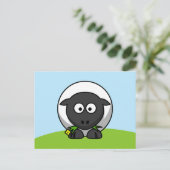 Schattig tekenfilm lam briefkaart (Staand voorkant)