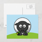 Schattig tekenfilm lam briefkaart (Voorkant / Achterkant)