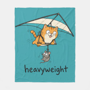 Schattig Tekenfilmkat Pun Design Fleece Deken