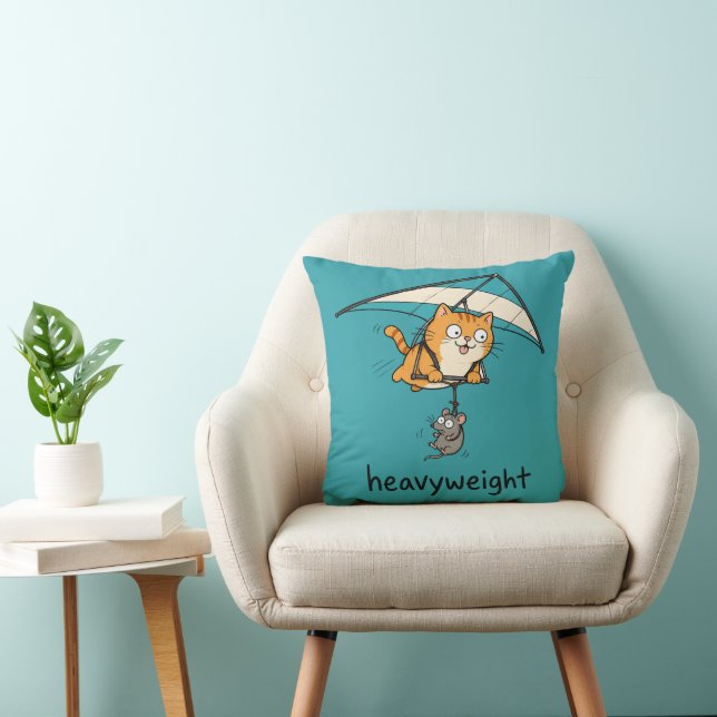 Schattig Tekenfilmkat Pun Design Kussen (Stoel)