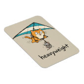 Schattig Tekenfilmkat Pun Design Magneet (Rechterzijde)