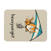 Schattig Tekenfilmkat Pun Design Magneet (Horizontaal)