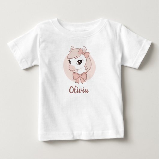 Schattig Tekenfilmpony met Roze Strikken (Voorkant)
