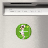 Schattig tennis meisje magneet (Insitu (Vaatwasser))