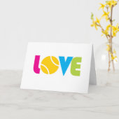 Schattig tennis - Valentijnsdag Kaart (Gele Bloem)