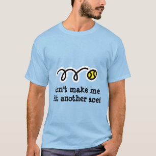Schattig tennisherenoverhemd met grappige tekst sl t-shirt