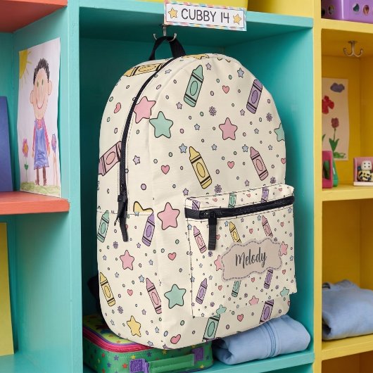 Schattig terug naar school potlood patroon bedrukte rugzak