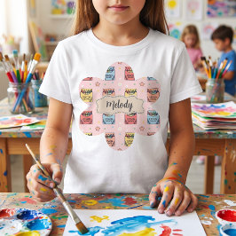 Schattig terug naar school potlood patroon t-shirt